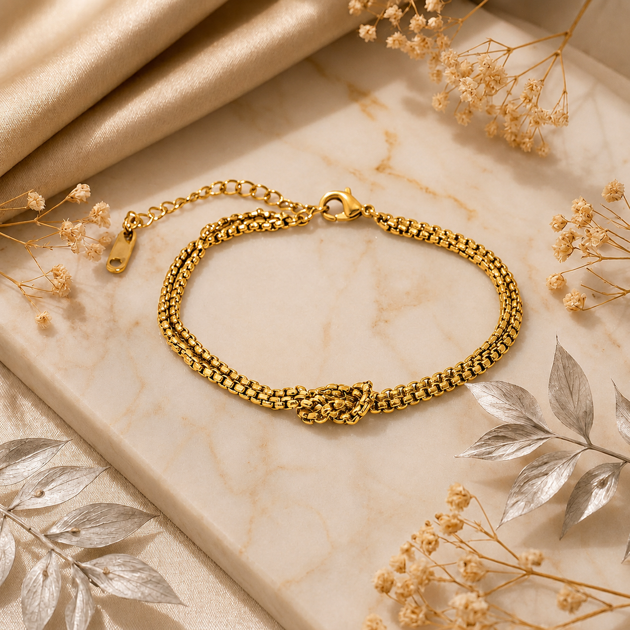 Pulseira Dupla Nó Elegance