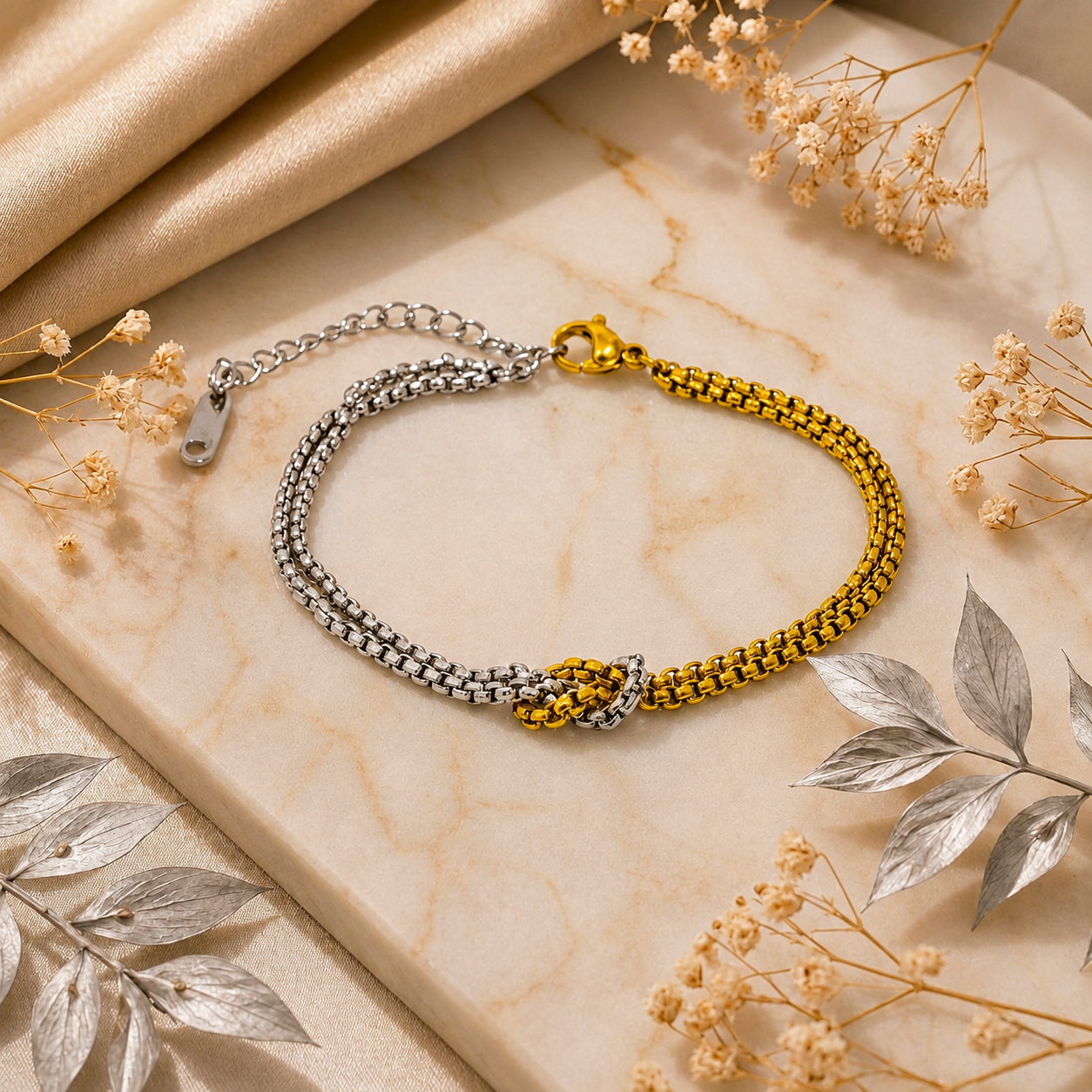 Pulseira Dupla Nó Elegance