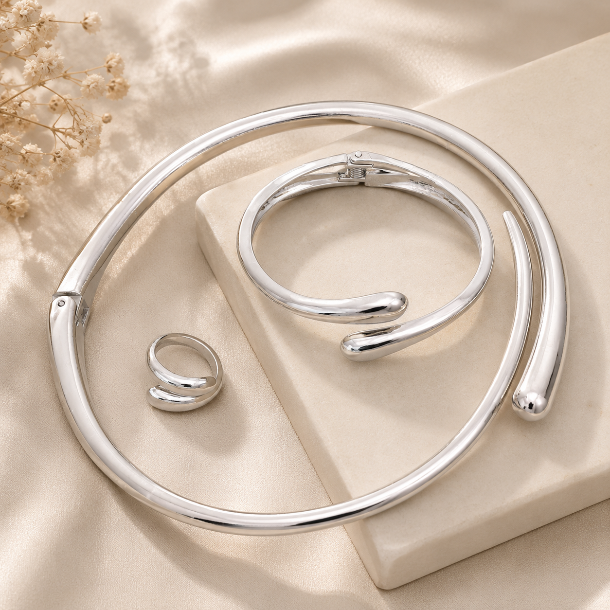Conjunto-Colar/Pulseira/Anel