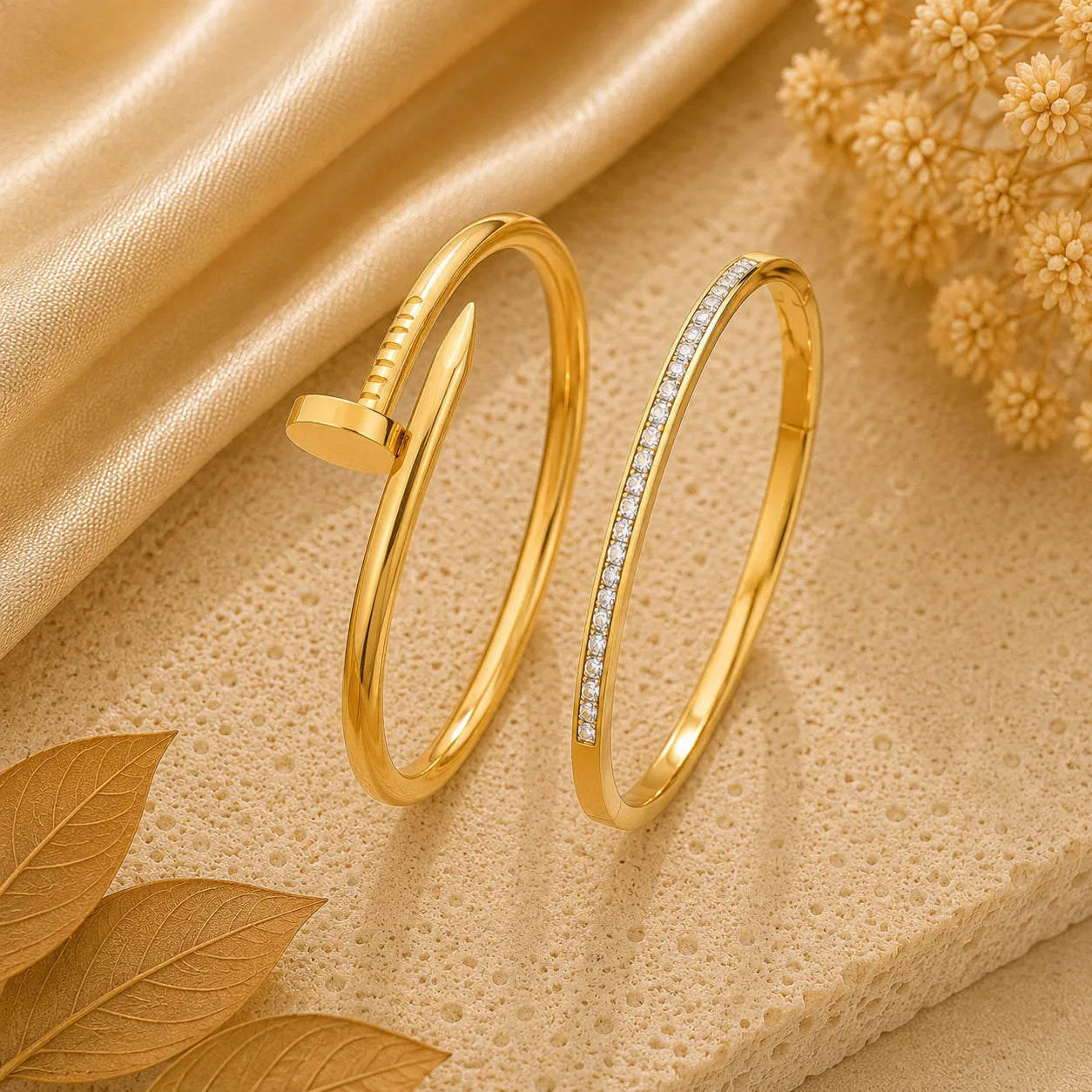 Conjunto de Braceletes Prego