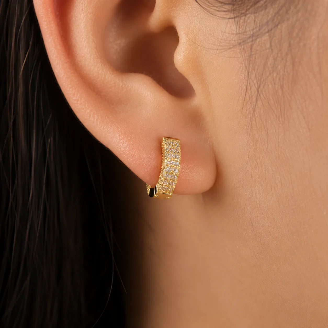 Brincos Argola Premium com Micro Zircônias