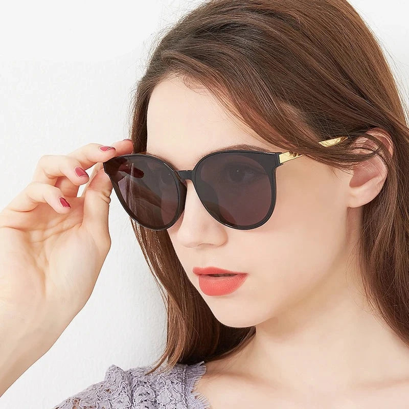 Óculos de sol redondo moda Oversized