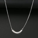 colar com pingente, colar banhado a ouro, corrente de aço inoxidável, colar aço inoxidável, colares em aço inoxidável, colar folhas de aço inoxidável