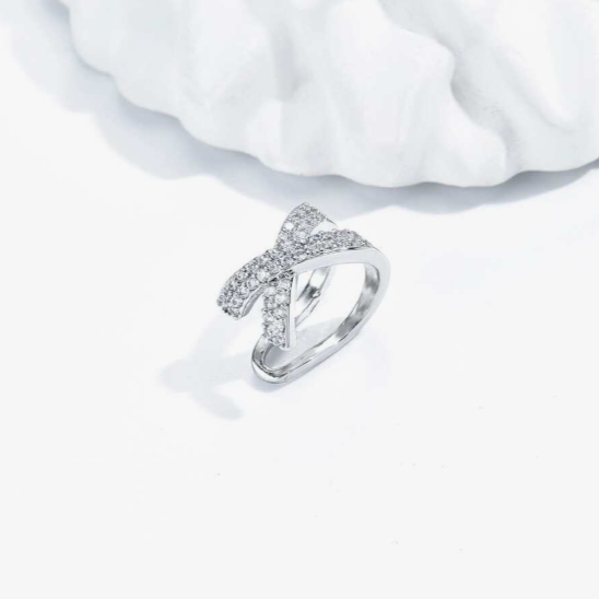Brinco/Piercing Fake X com Zircônias