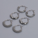 Conjunto com 3 Pares de Brincos de argola estilo Indiano