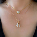 colar com pingente, colar banhado a ouro, corrente de aço inoxidável, colar aço inoxidável, colares em aço inoxidável, colar de nossa senhora aparecida, colar nossa senhora aparecida de aço inoxidável