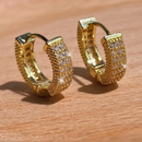 Brincos de argola com micro zircônia