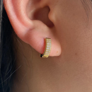 Brincos de argola com micro zircônia