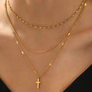 Colar em trio com Pingente Cruz