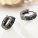 Brincos de argola com micro zircônia