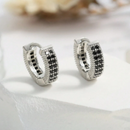 Brincos de argola com micro zircônia