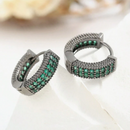 Brincos de argola com micro zircônia