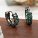 Brincos de argola com micro zircônia