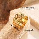 anel de aço inoxidável, aliança de namoro aço inoxidavel, alianca aco inoxidável, aliança aço inoxidável fica preta, aliança de compromisso aço inoxidável, anel aço inoxidável banhados a ouro, anel aço inoxidável dourado, anel ajustável, aliança ajustavel, aliança de namoro ajustável, Anel Trama