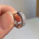 Brincos de argola com micro zircônia