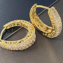 Brincos de argola com micro zircônia