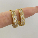 Brincos de argola com micro zircônia