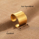 anel de aço inoxidável, aliança de namoro aço inoxidavel, alianca aco inoxidável, aliança aço inoxidável fica preta, aliança de compromisso aço inoxidável, anel aço inoxidável banhados a ouro, anel aço inoxidável dourado, anel ajustável, aliança ajustavel, aliança de namoro ajustável, Anel Robusto