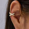 Brinco/Piercing Fake X com Zircônias