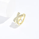 Brinco/Piercing Fake X com Zircônias