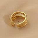 Anel duplo X com zircônias