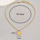 Colar de Girassol - aço inoxidável - banhado a ouro