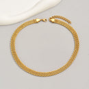 Chocker Grossa de malha rendada