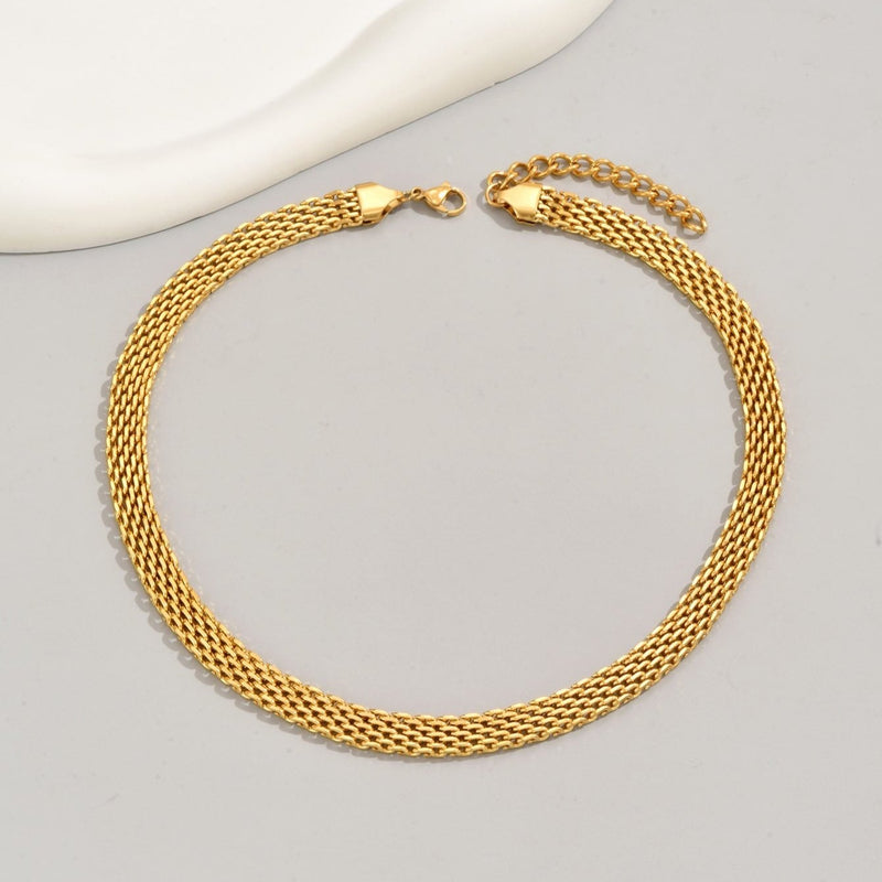 Chocker Grossa de malha rendada
