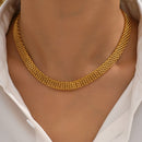 Chocker Grossa de malha rendada