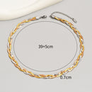 Chocker Tricolor trançado laminado