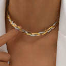 Chocker Tricolor trançado laminado