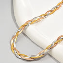 Chocker Tricolor trançado laminado