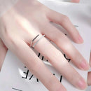 Anel Linha paralelas com zircônias