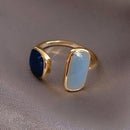 Anel com resina colorida