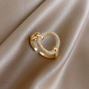 Anel União com zircônias