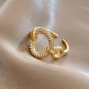 Anel União com zircônias