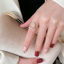 Anel União com zircônias