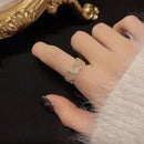 Anel 7 Corações com Zircônias