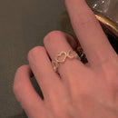 Anel 7 Corações com Zircônias