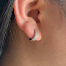 Brincos de argola com micro zircônia