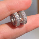 Brincos de argola com micro zircônia