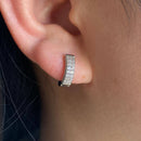 Brincos de argola com micro zircônia