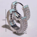 Brincos de argola com micro zircônia