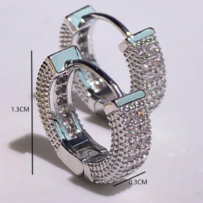 Brincos de argola com micro zircônia