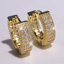 Brincos de argola com micro zircônia