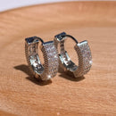 Brincos de argola com micro zircônia