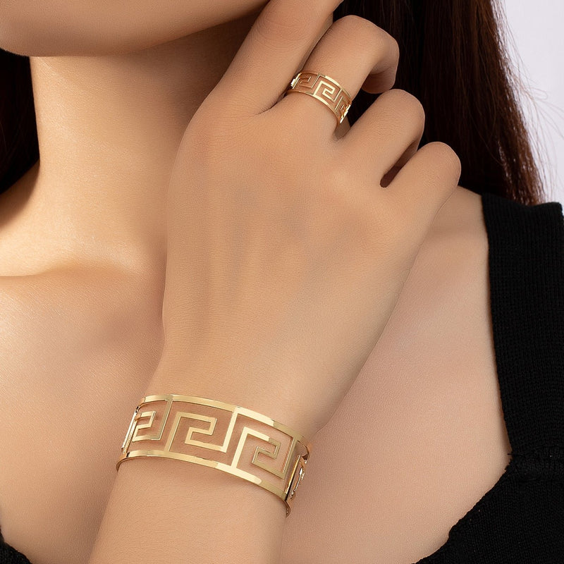 Conjunto Romano - 1 bracelete e 1 anel