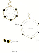 Conjunto - 3 Peças-Colar/Pulseira/Brincos - varias cores