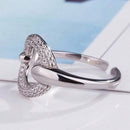 Anel União com zircônias