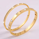 Conjunto de 2 Peças de Braceletes com pontos de luz e zircônia